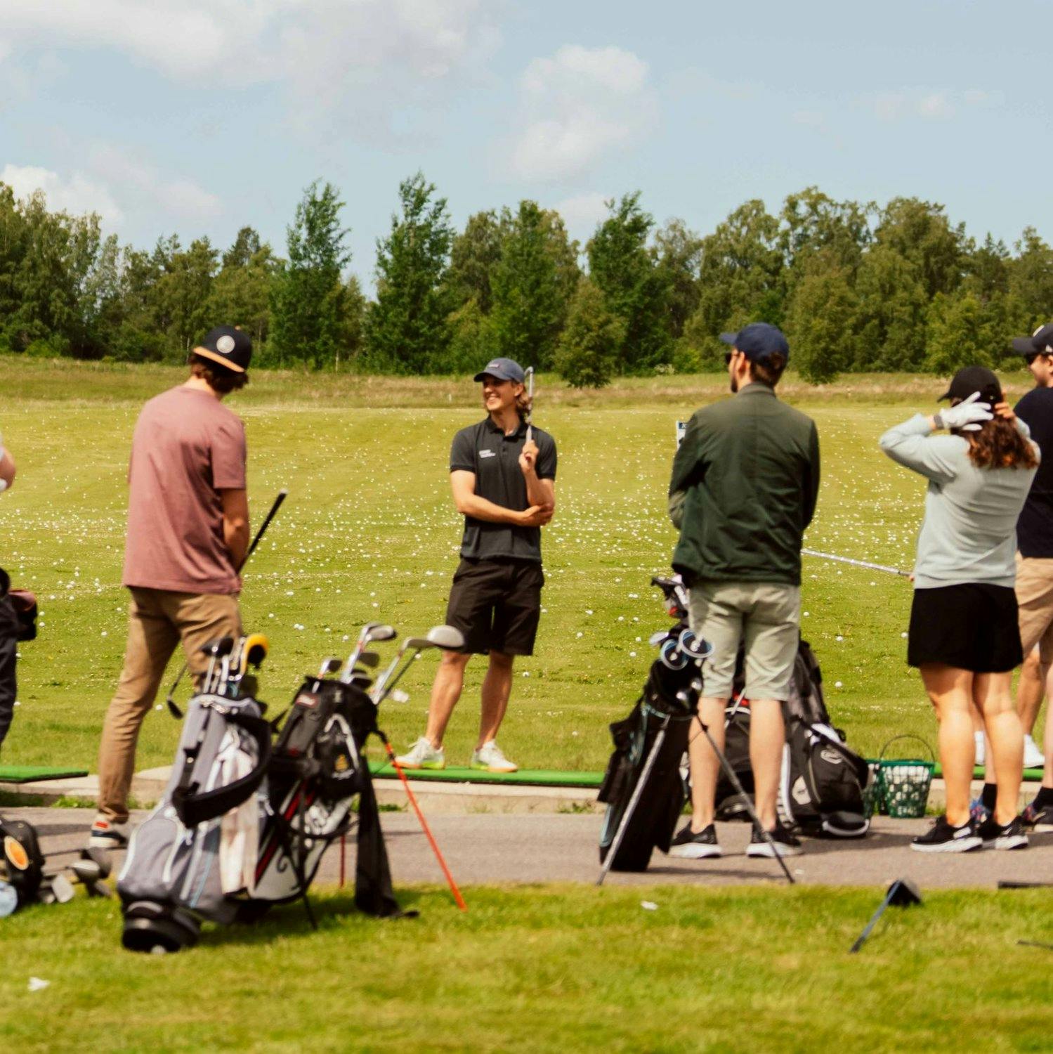 Kompisgäng på på Happy Golfer Stockholm